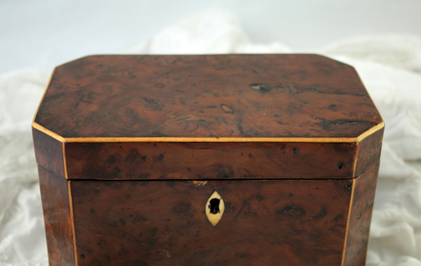 19th century mahogany burr veneer box