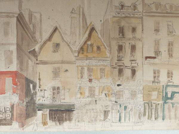 Antoine-Baptiste PETIT - Blick auf das Viertel Saint-Denis in Paris in den 1830/40er Jahren