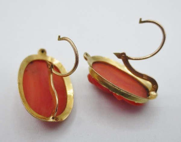 Pair of earrings, 19th century.