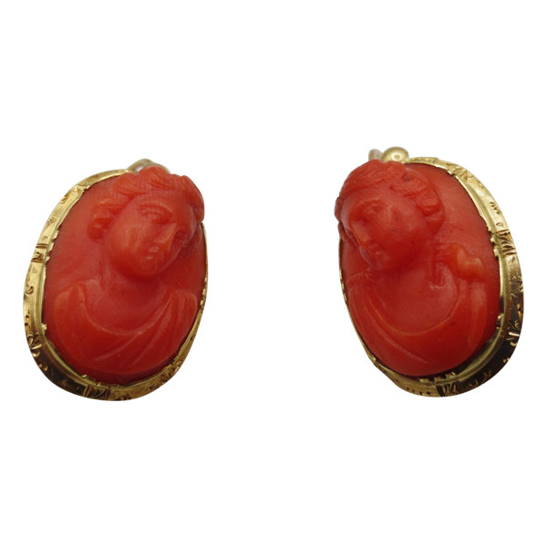 Pair of earrings, 19th century.