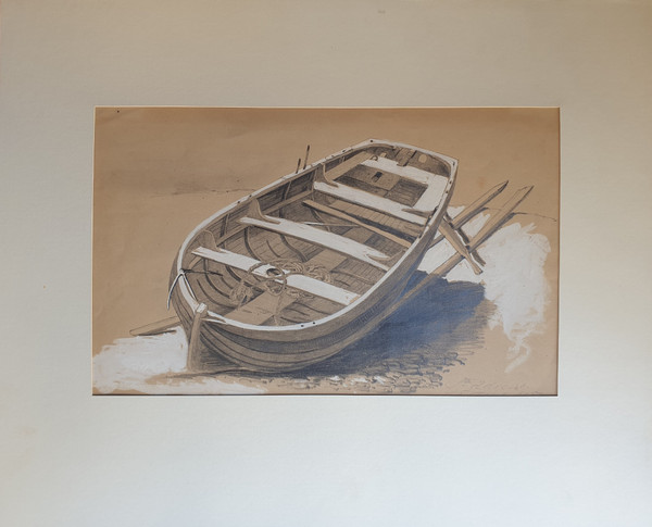 Mid-nineteenth century French school - Study of a boat