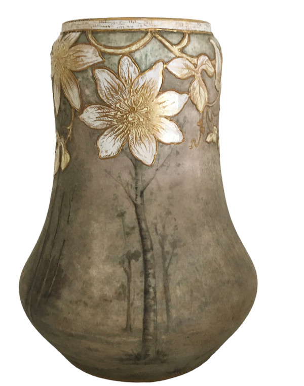 Paire de vases en Céramique, Signé Franz Anton Mehlen, Art Nouveau