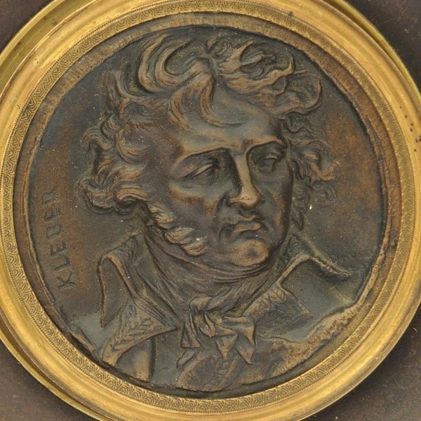 Bronze medallion Portrait in low relief of Jean-Baptiste Kléber by Pierre Jean David d'Angers