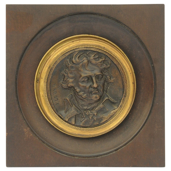 Bronze medallion Portrait in low relief of Jean-Baptiste Kléber by Pierre Jean David d'Angers