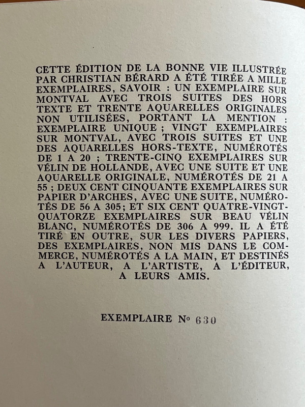 "La bonne vie" by J. Galtier-Boissière, ill. Christian Bérard, ed. La bonne compagnie, 1944