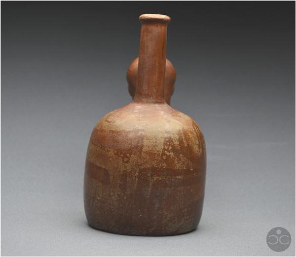 Ecuador, 1000 - 500 BC, Chorrera culture, Anthropomorphic ritual vase, Glazed ceramic