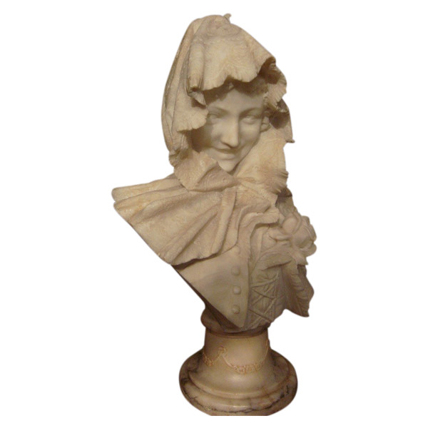 Art Nouveau bust of a young girl