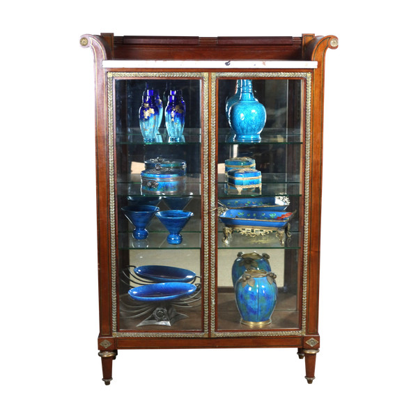 Mahogany display case, late 19th century