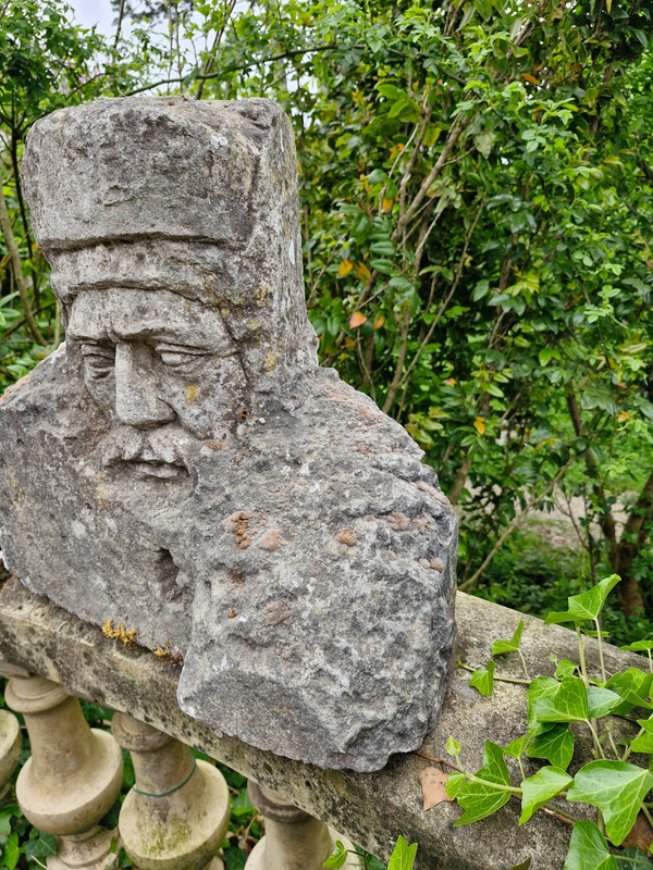 Stone bust of a man