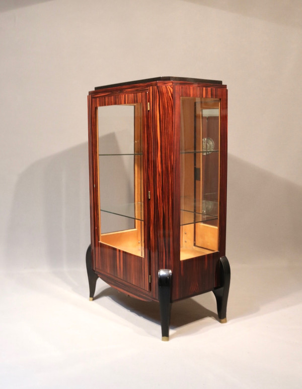 Art Deco Macassar display case attributed to Maurice Jallot