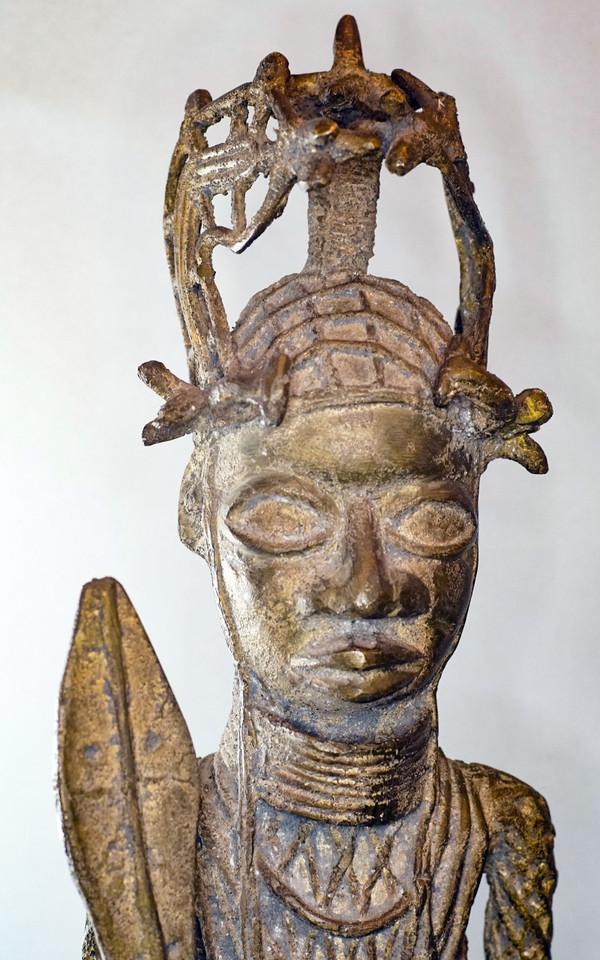 GUERRIERO OBA, BRONZO DAL BENIN