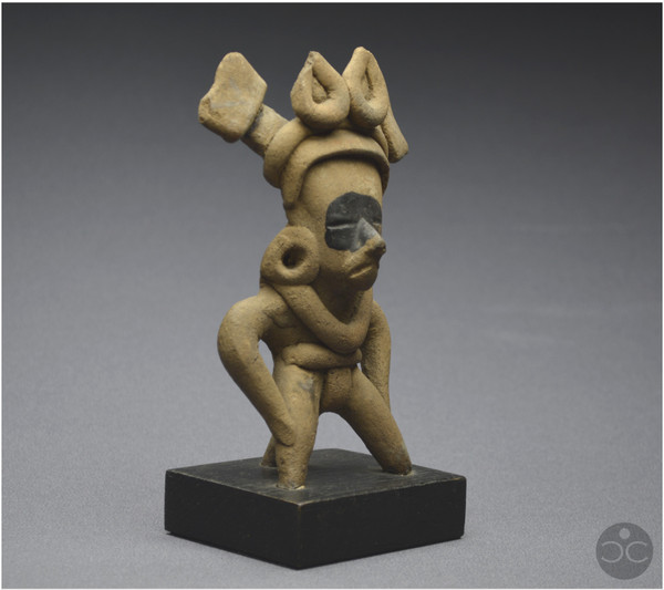 Mexico, 450 - 750 AD, Veracruz culture, Ritual whistle with warrior figure, Ceramic