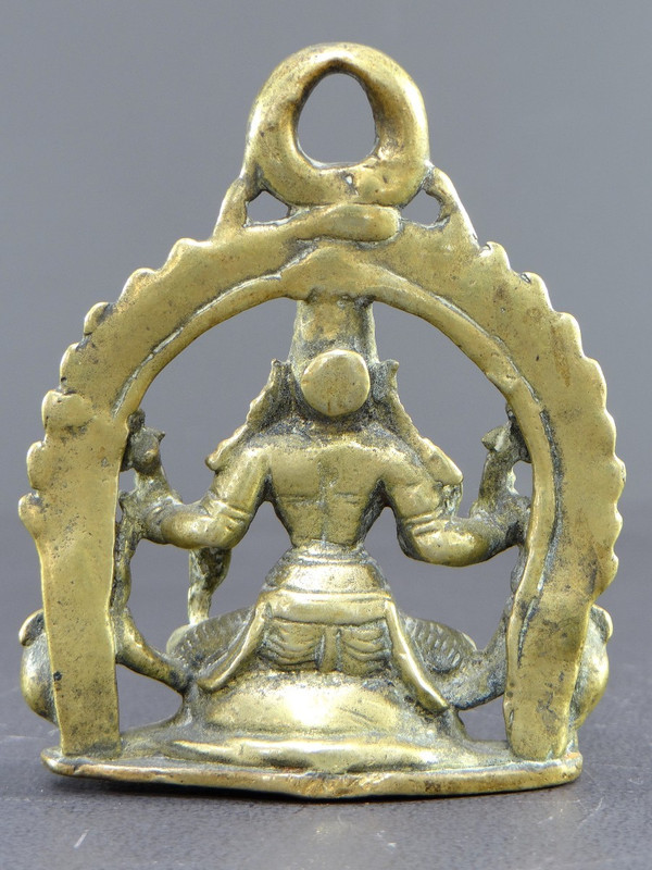 India, 19th Century, Bronze Hanging Altar Dedicated to the Elephant Goddess Lakshmi.