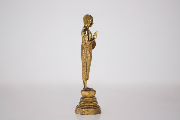 Adorant in gilt bronze, Rattanakosin.