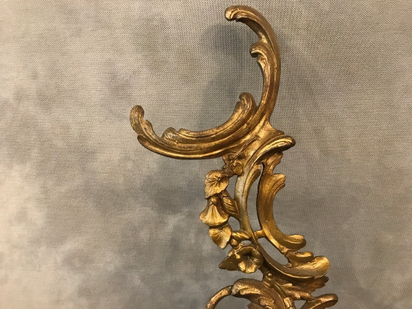 Louis XV style bronze mantel bar from the 19th century