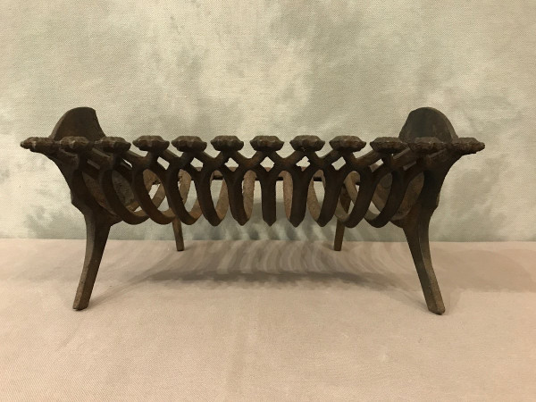 19th century cast iron coal and wood grate