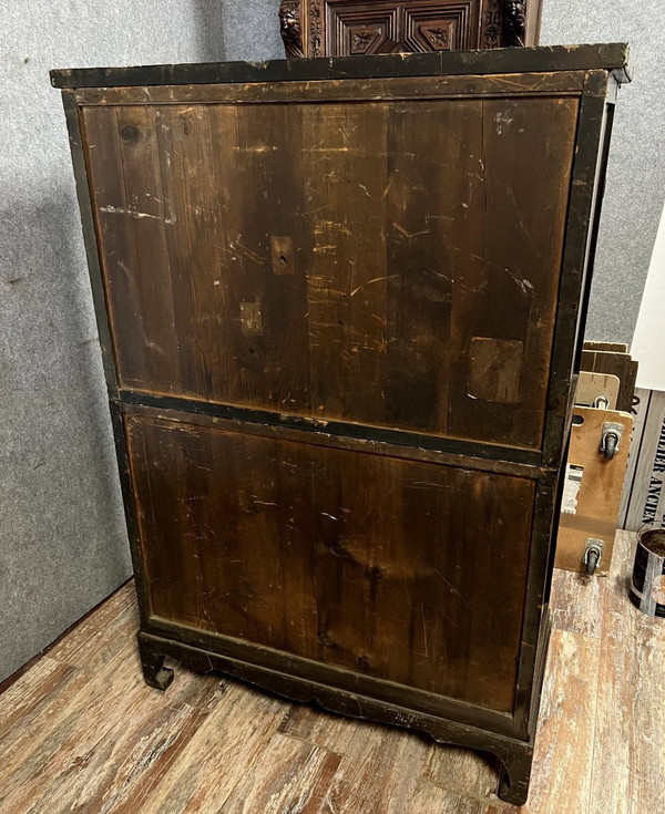 Chinese cabinet in ironwood and gilt bronze, 19th century