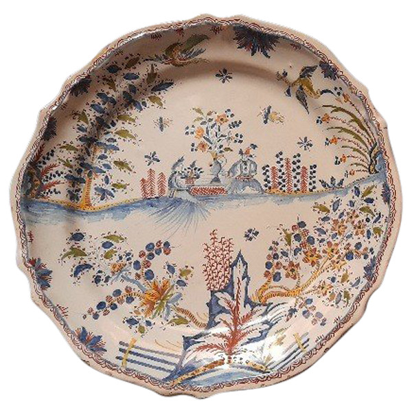 Flat mills 18th century Chinese décor 32cm