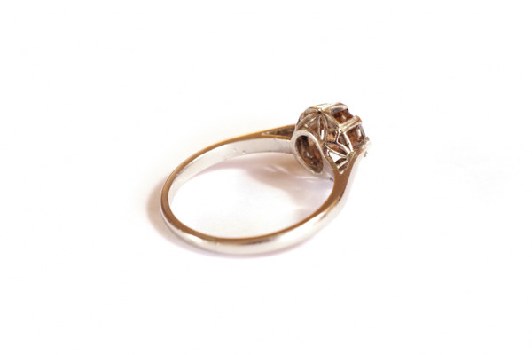 Fancy brown diamond ring in platinum, fancy deep brown diamond