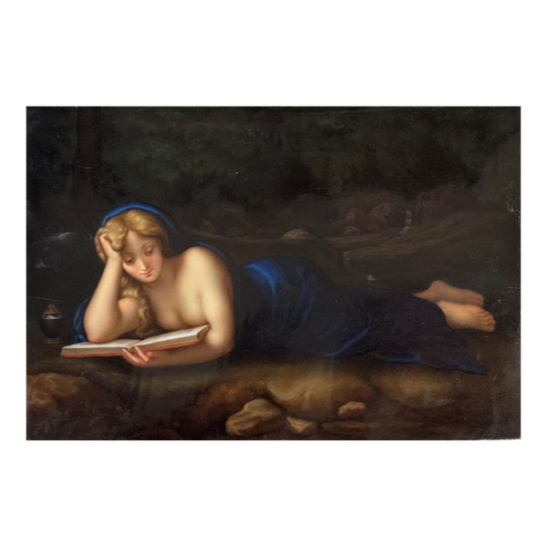 KPM - Porcelain Plaque Madeleine Lisant