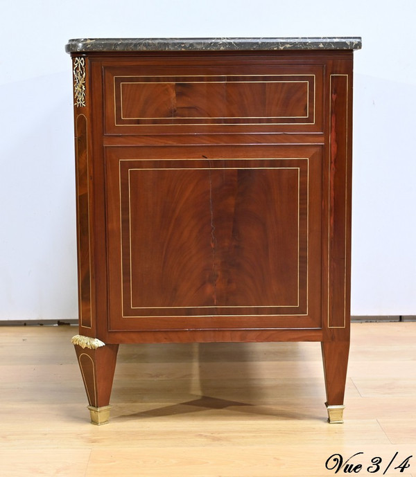 Rare Mahogany Commode, Louis XVI Period – 2nd Part 18th