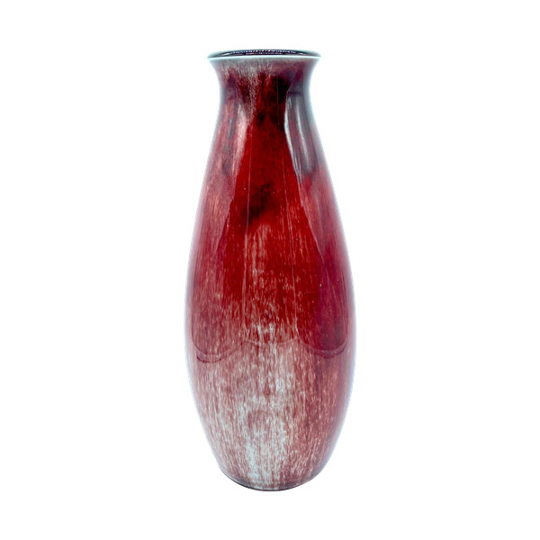 Large red Art Deco vase in Sèvres porcelain 1931