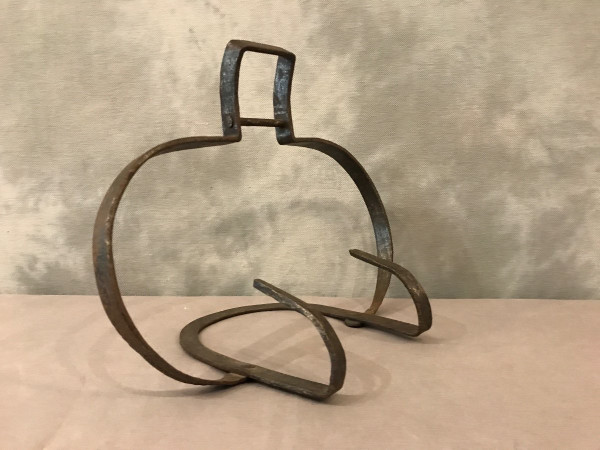 Support, wrought iron pot holder from the 19th century