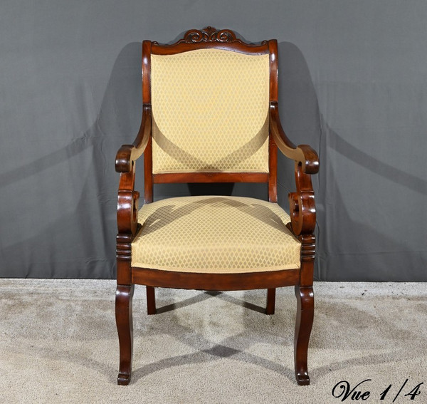 Mahogany Office Armchair, Restoration Period – Early 19th Century