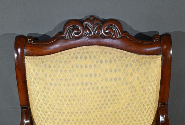 Mahogany Office Armchair, Restoration Period – Early 19th Century