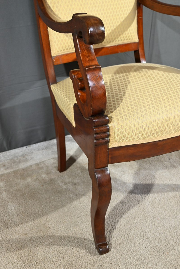 Mahogany Office Armchair, Restoration Period – Early 19th Century