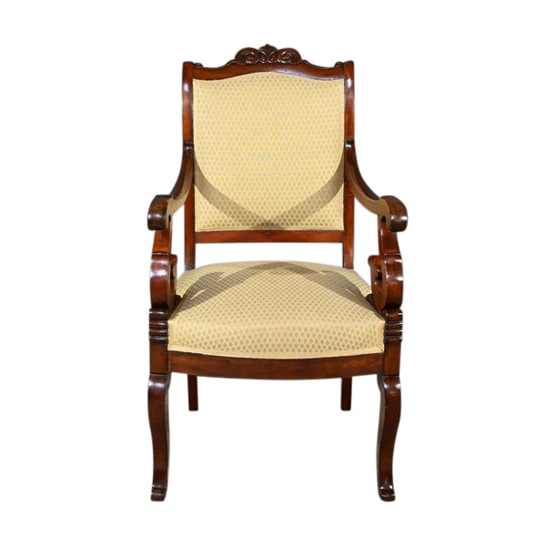 Mahogany Office Armchair, Restoration Period – Early 19th Century