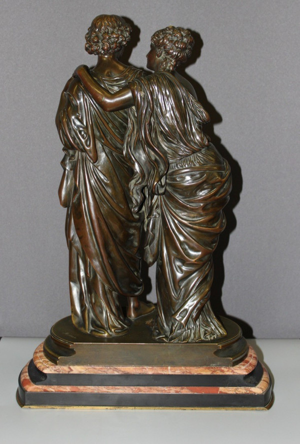 Orfeo ed Euridice in bronzo secondo Hippolyte Moreau, fine del XIX secolo