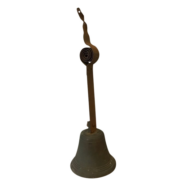 Old gate bell in bronze and iron from the 19th century