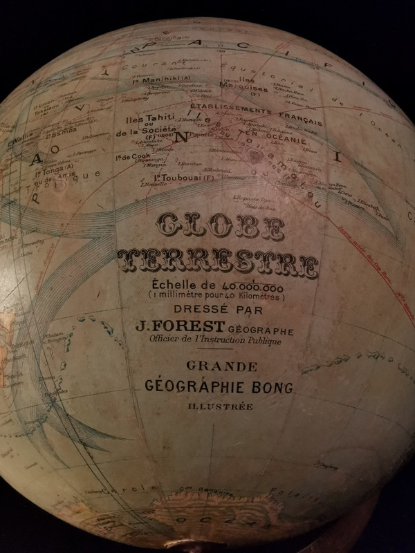 Large Terrestrial Globe By Forest Early 20th Century