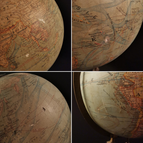 Large Terrestrial Globe By Forest Early 20th Century