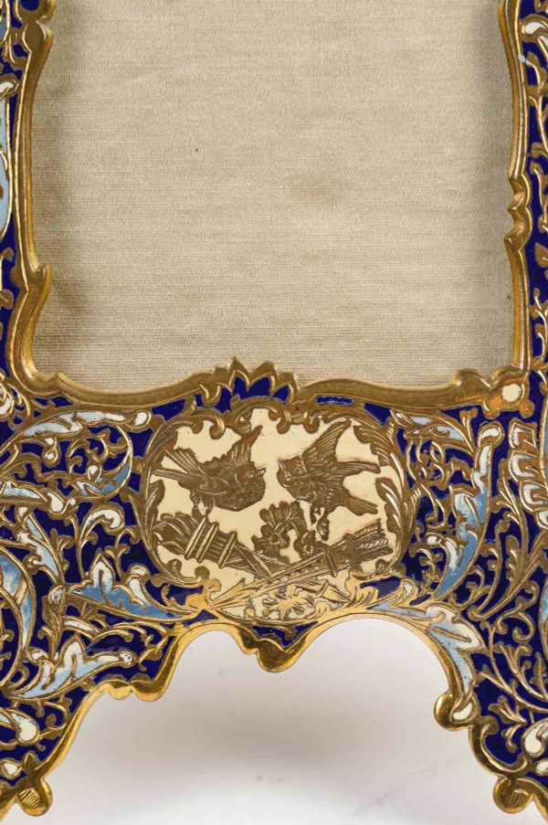 A Cloisonne Bronze Photo Frame Late 19th Century