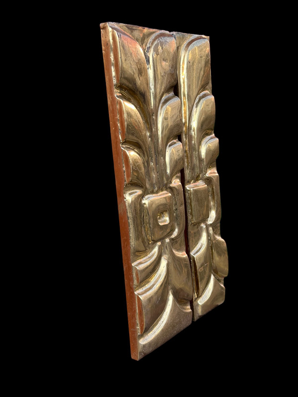 Jacques Duval - Brasseur (1934-2021) Decorative Brass Wall Plates - Circa 1970 H 66 Cm