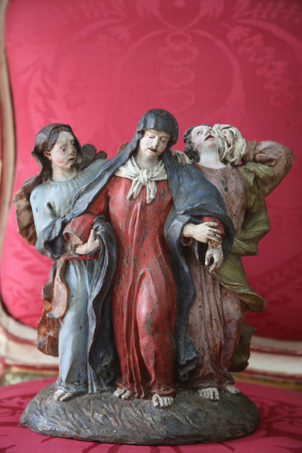 Group of women, terracotta, Italy 18th c.