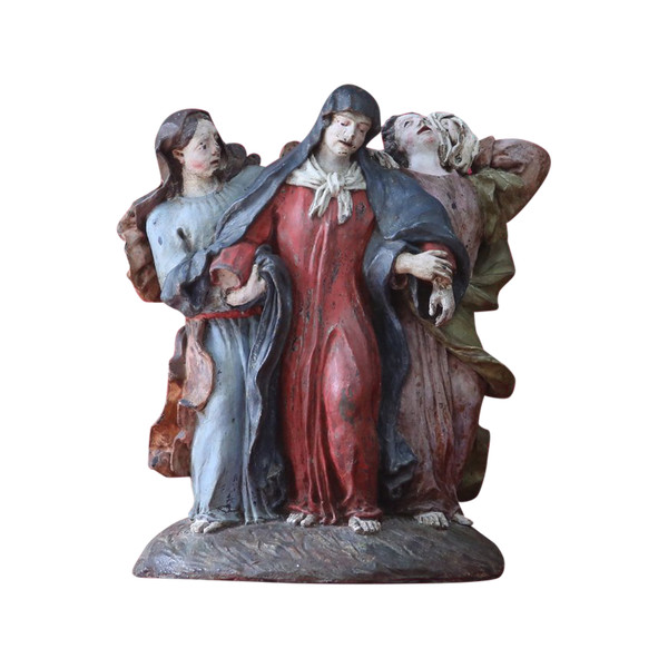 Group of women, terracotta, Italy 18th c.