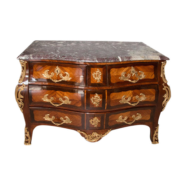 Louis XV period chest of drawers Stamped L. Boudin