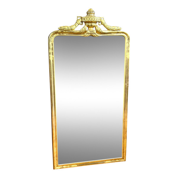 MIROIR ANCIEN ALSACIEN EN BOIS DORÉ ( SUPERBE DORURE A L'OR ) DES ANNÉES 50