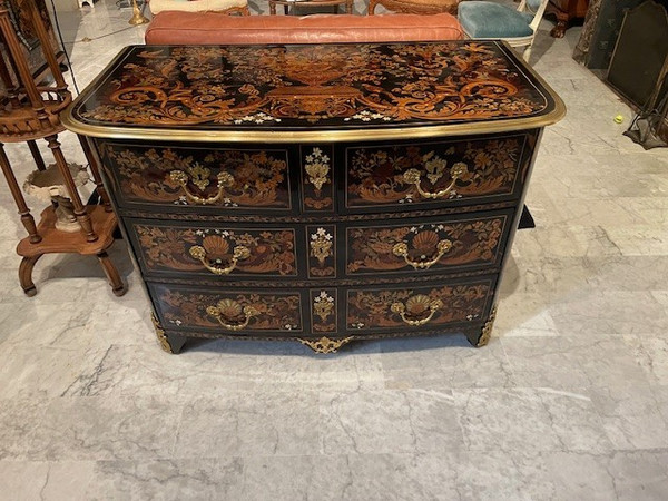 Louis XIV period "Jasmine" chest of drawers attributed to PIERRE GOLE