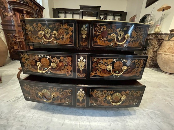 Louis XIV period "Jasmine" chest of drawers attributed to PIERRE GOLE