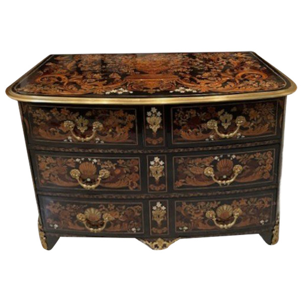 Louis XIV period "Jasmine" chest of drawers attributed to PIERRE GOLE