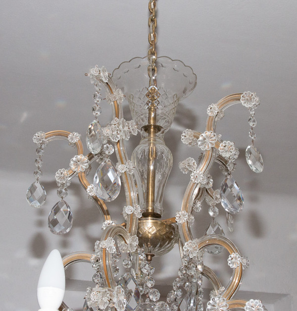 Grand lustre Marie-Thérèse En Cristal De Bohème Années 1920