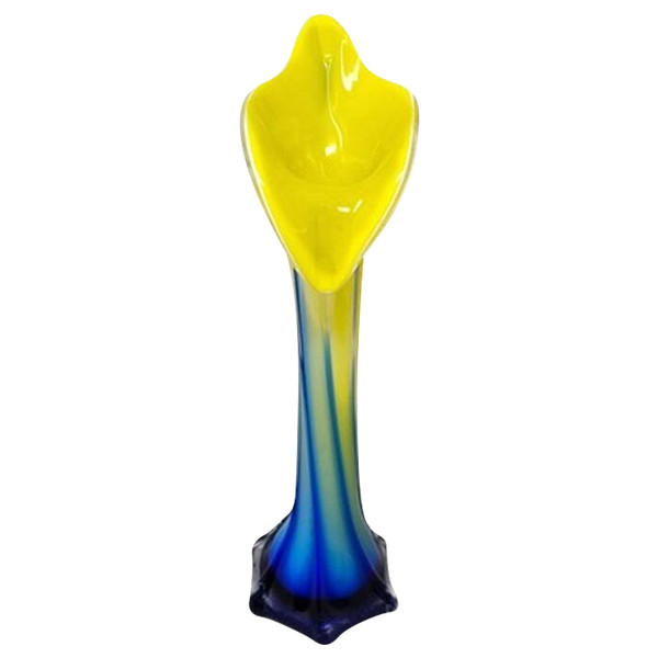 1960 Stupefacente vaso "Calla Lily" di Jack in the Pulpit in vetro di Murano.