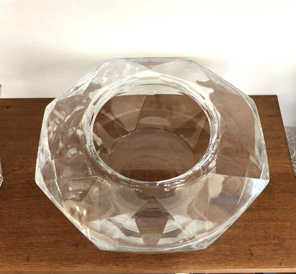 crystal vase signed BACCARAT cut in DIAMOND HARCOURT model 27 cm