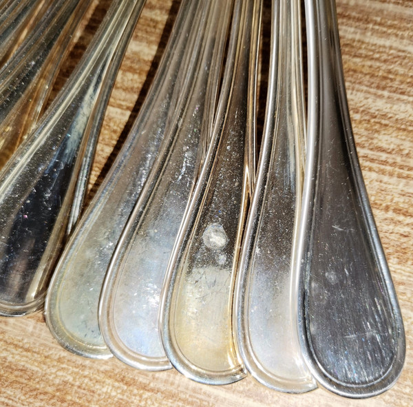 12 Christofle Albi dinner spoons in silver-plated metal