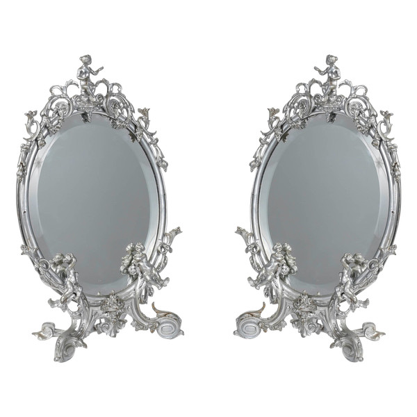 A fine pair of late 19th century table mirrors