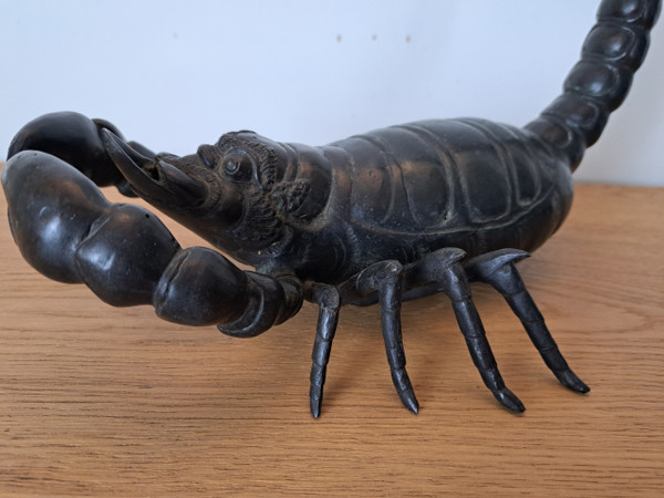 Far East, Scorpion, Patinated Bronze, Late 19th/early 20th century. 